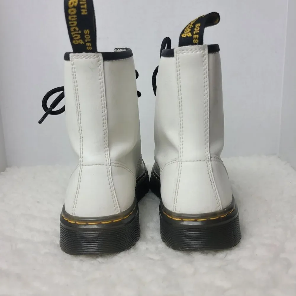 Dr. Martens Women's Size 6 Zavala White Leather Lace Up Combat Boots